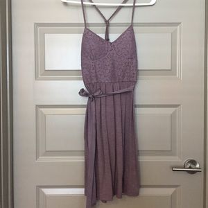 American Eagle Lace Bodice Halter In Purple